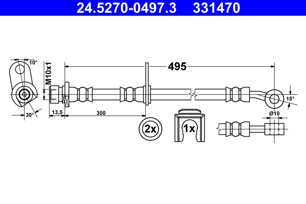 ATE 24.5270-0497.3 Bremsschlauch
