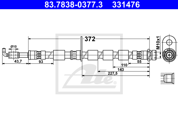 ATE 83.7838-0377.3 fékcső