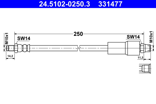 ATE 24.5102-0250.3 Bremsschlauch