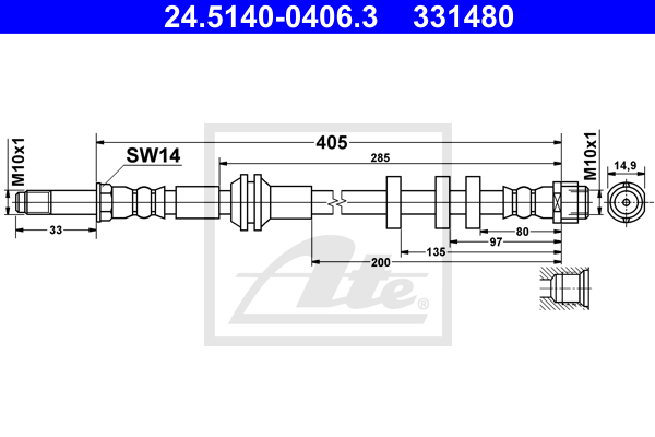 ATE 24.5140-0406.3 Brzdová...