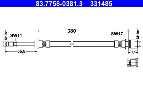 ATE 83.7758-0381.3 Bremsschlauch