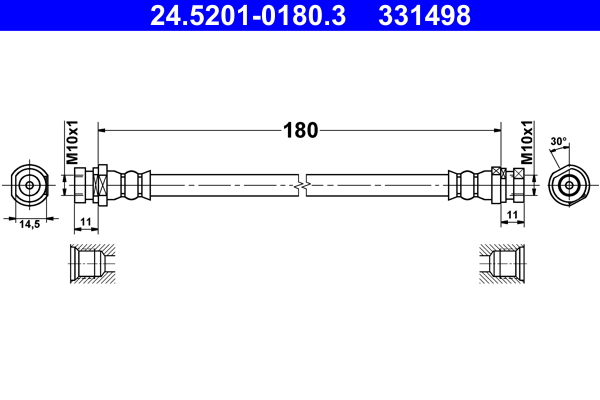 ATE 24.5201-0180.3 Bremsschlauch