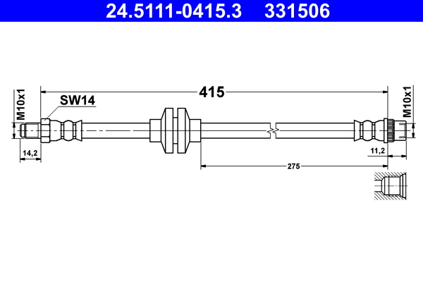 ATE 24.5111-0415.3 Bremsschlauch