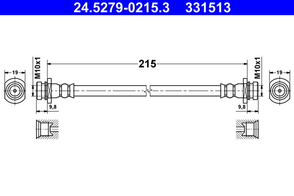 ATE 24.5279-0215.3 Bremsschlauch