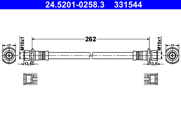 ATE 24.5201-0258.3 Bremsschlauch