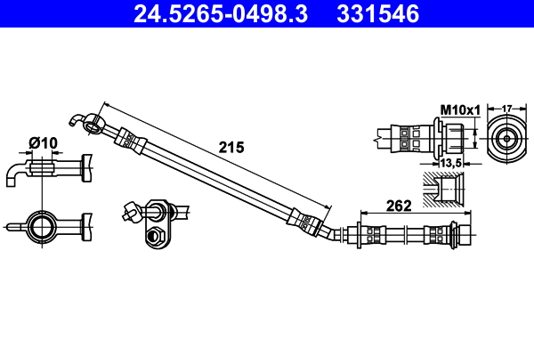 ATE 24.5265-0498.3 Bremsschlauch