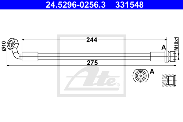 ATE 24.5296-0256.3 Brzdová...