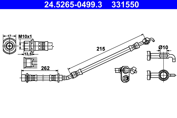 ATE 24.5265-0499.3 Bremsschlauch