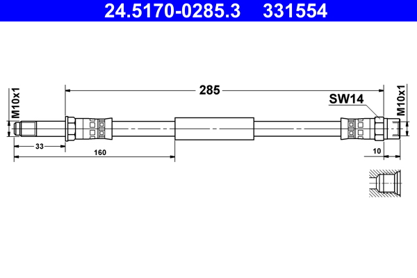 ATE 24.5170-0285.3 Bremsschlauch