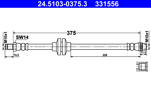 ATE 24.5103-0375.3 Bremsschlauch