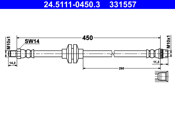 ATE 24.5111-0450.3 Bremsschlauch