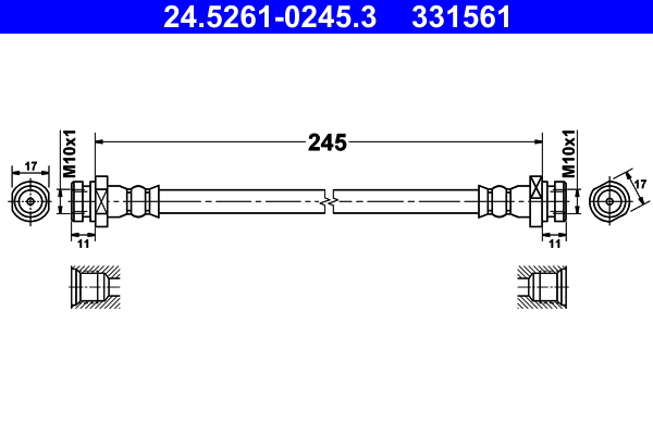 ATE 24.5261-0245.3 Bremsschlauch