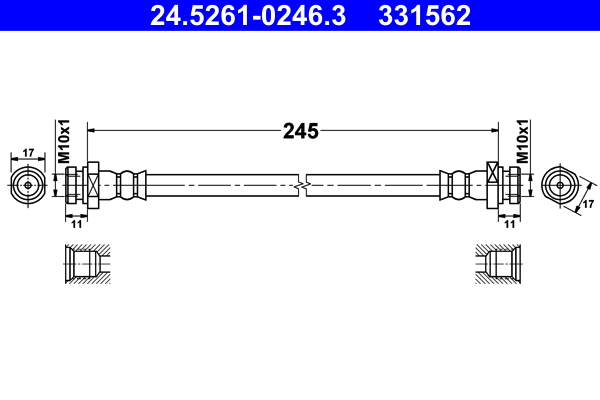 ATE 24.5261-0246.3 Bremsschlauch