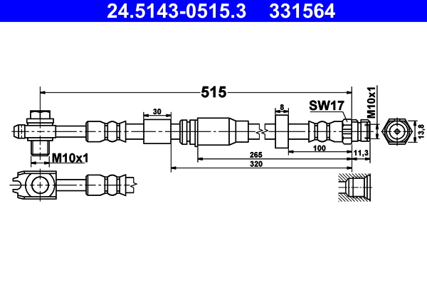 ATE 24.5143-0515.3 Bremsschlauch