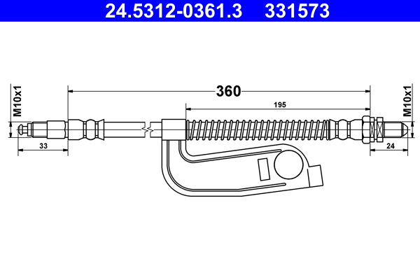 ATE 24.5312-0361.3 Bremsschlauch