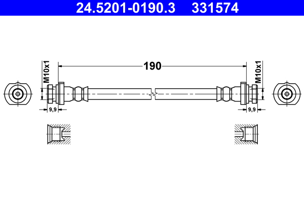 ATE 24.5201-0190.3 Bremsschlauch
