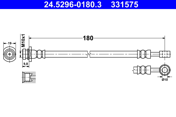 ATE 24.5296-0180.3 Bremsschlauch