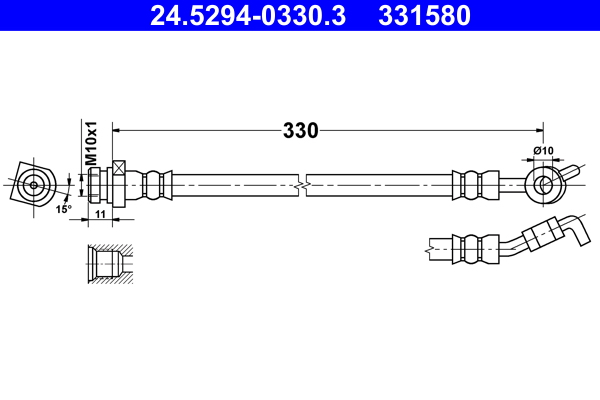 ATE 24.5294-0330.3 Bremsschlauch