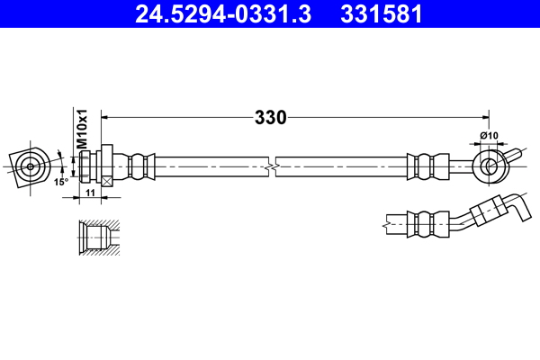 ATE 24.5294-0331.3 Bremsschlauch