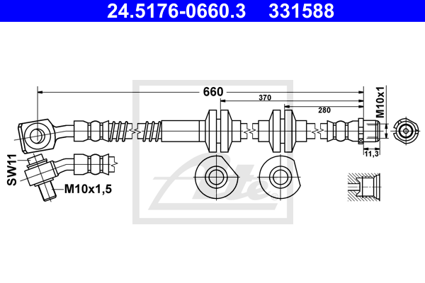 ATE 24.5176-0660.3 Brzdová...