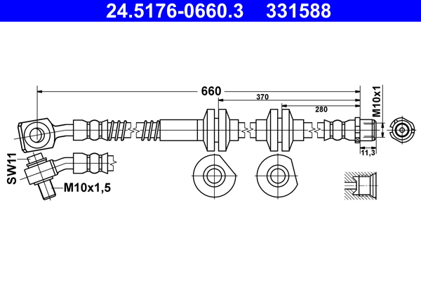 ATE 24.5176-0660.3 Bremsschlauch