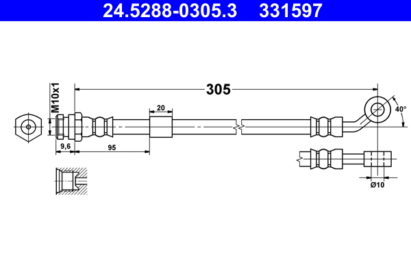 ATE 24.5288-0305.3 Bremsschlauch