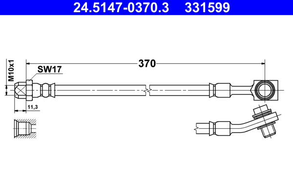 ATE 24.5147-0370.3 Bremsschlauch
