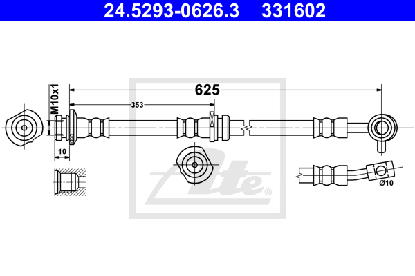 ATE 24.5293-0626.3 fékcső