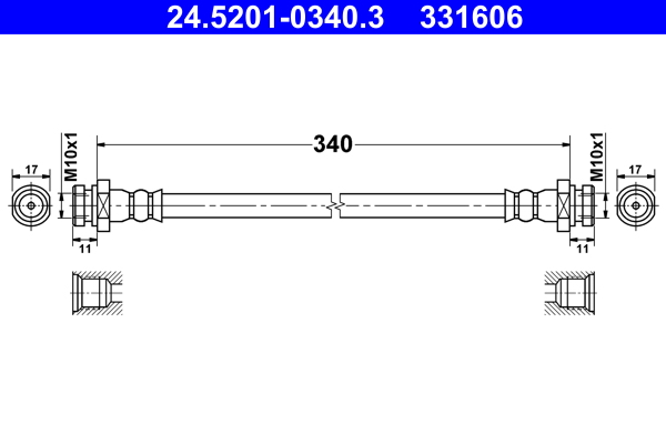 ATE 24.5201-0340.3 Bremsschlauch