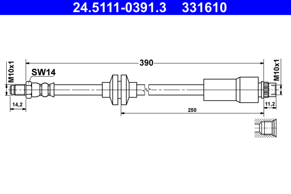 ATE 24.5111-0391.3 Bremsschlauch