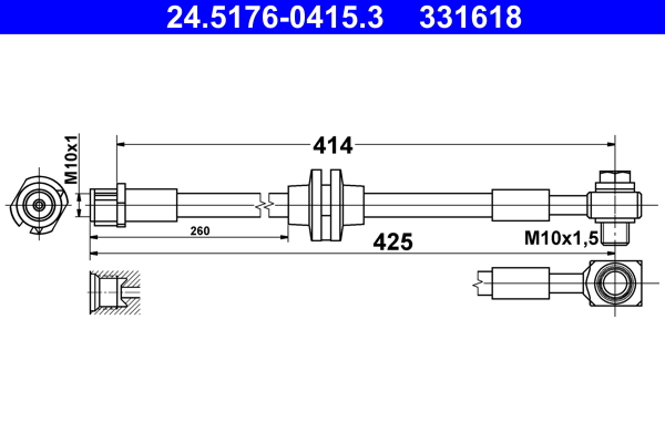 ATE 24.5176-0415.3 Bremsschlauch