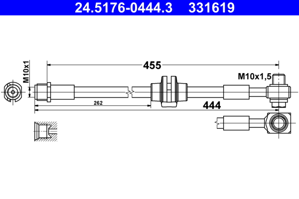 ATE 24.5176-0444.3 Bremsschlauch