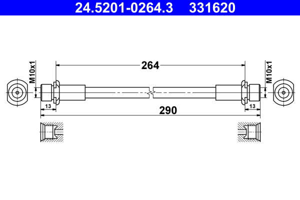 ATE 24.5201-0264.3 Bremsschlauch