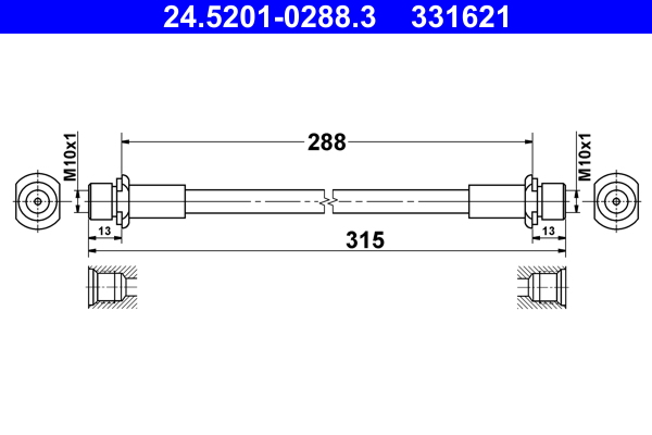 ATE 24.5201-0288.3 Bremsschlauch