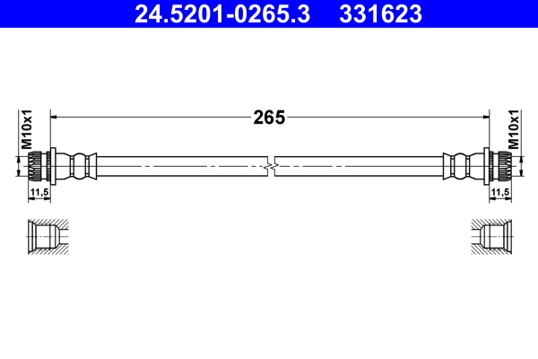 ATE 24.5201-0265.3 Bremsschlauch