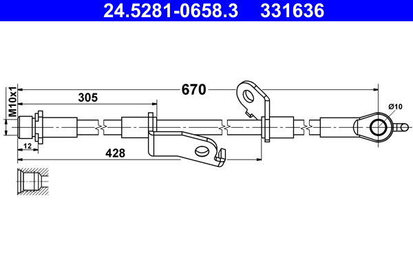 ATE 24.5281-0658.3 Bremsschlauch