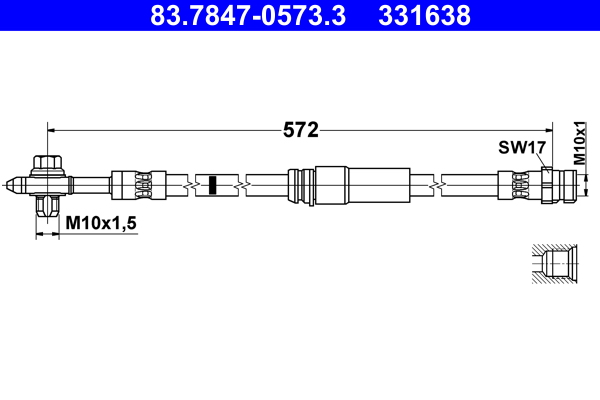 ATE 83.7847-0573.3 Bremsschlauch