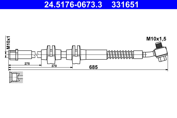 ATE 24.5176-0673.3 Bremsschlauch