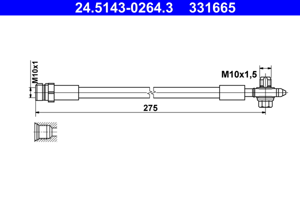 ATE 24.5143-0264.3 спирачен...