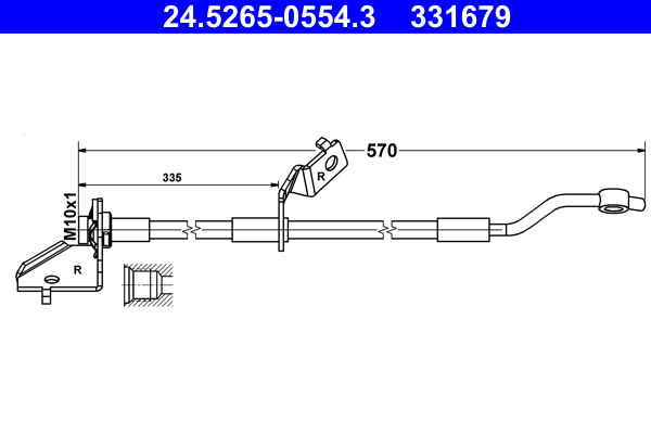 ATE 24.5265-0554.3 Bremsschlauch