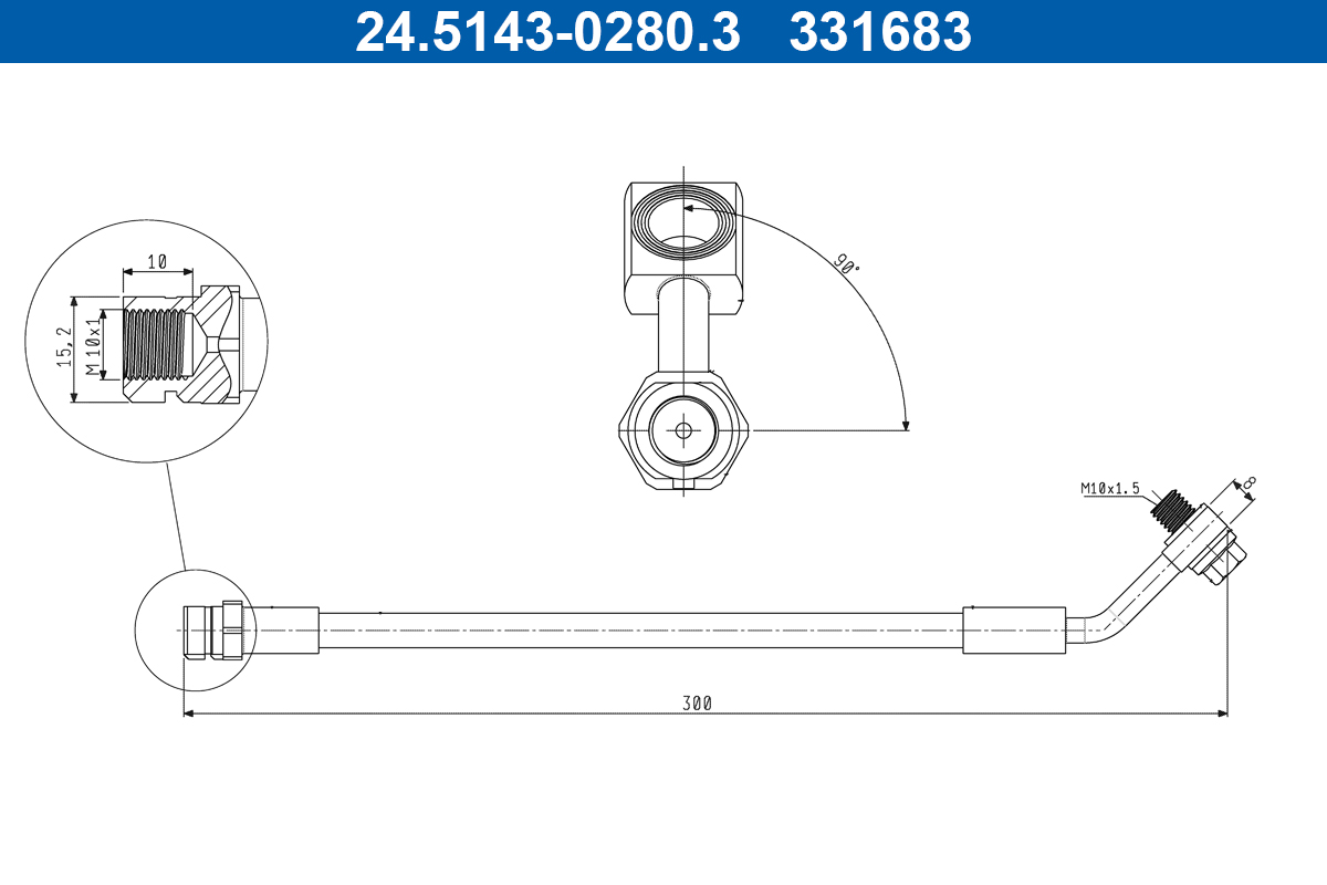 ATE 24.5143-0280.3 Bremsschlauch