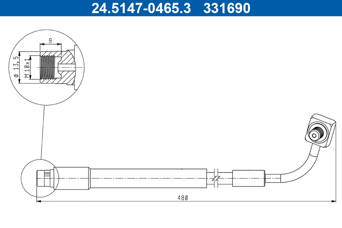 ATE 24.5147-0465.3 Bremsschlauch