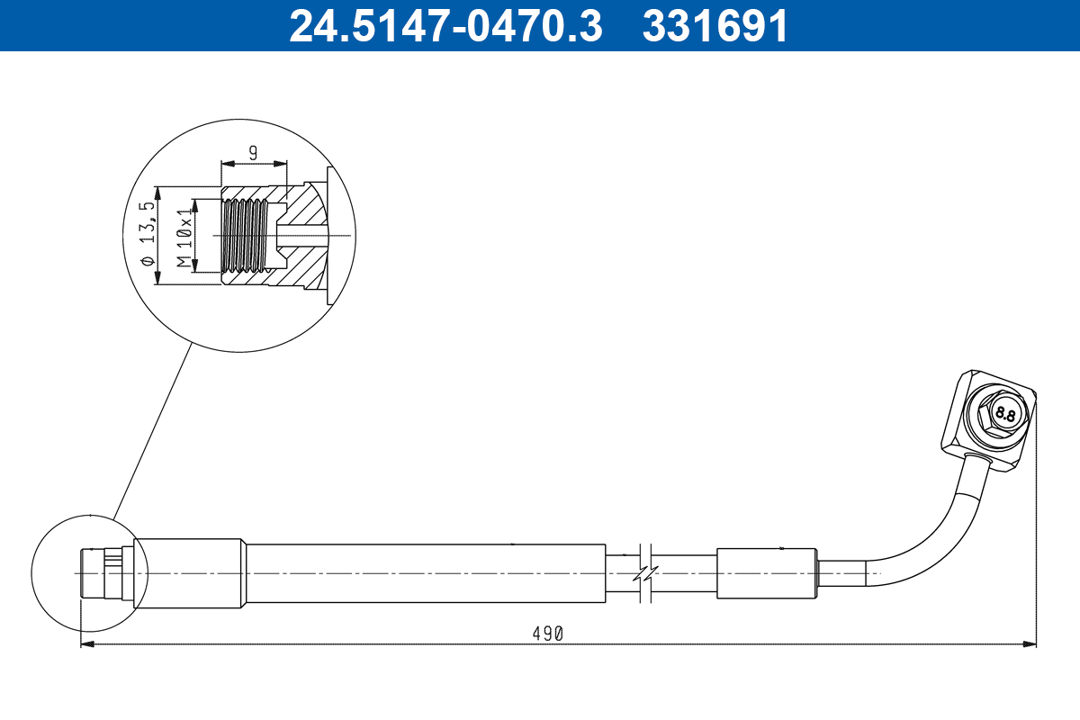 ATE 24.5147-0470.3 Bremsschlauch