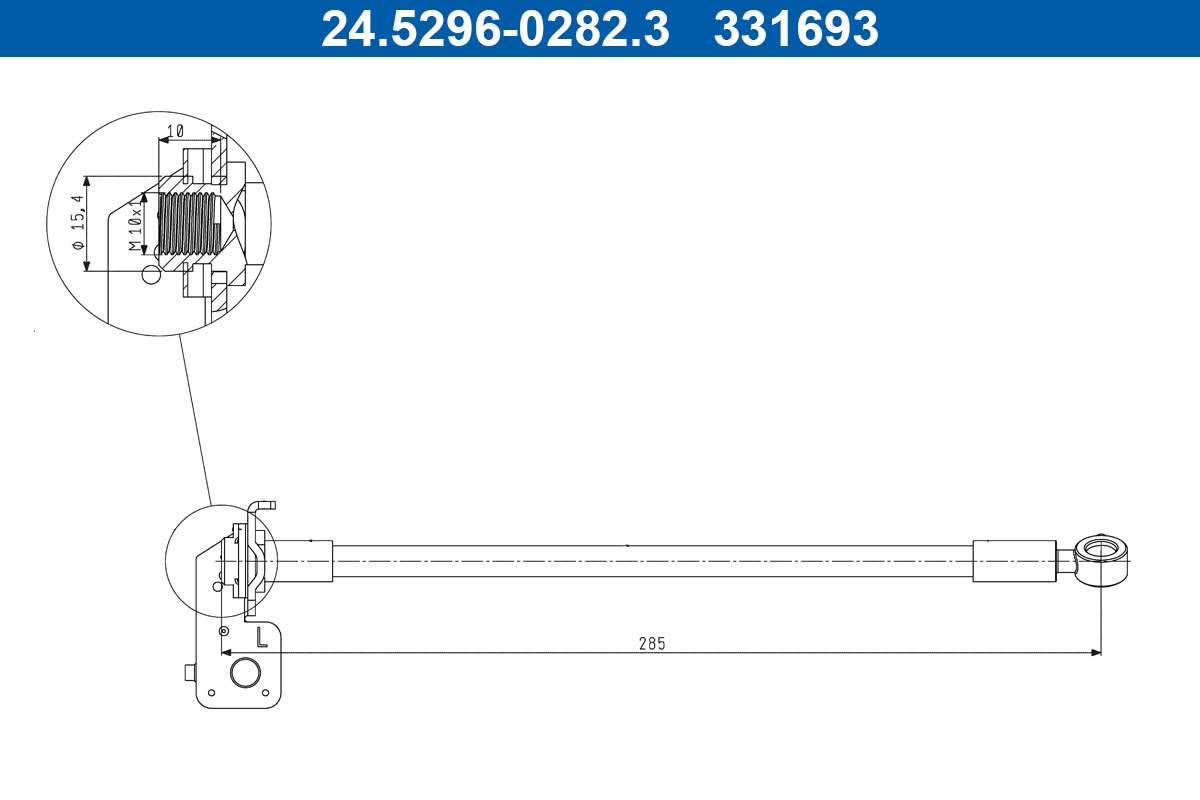 ATE 24.5296-0282.3 Bremsschlauch