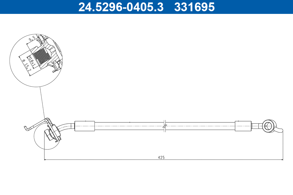 ATE 24.5296-0405.3 Bremsschlauch