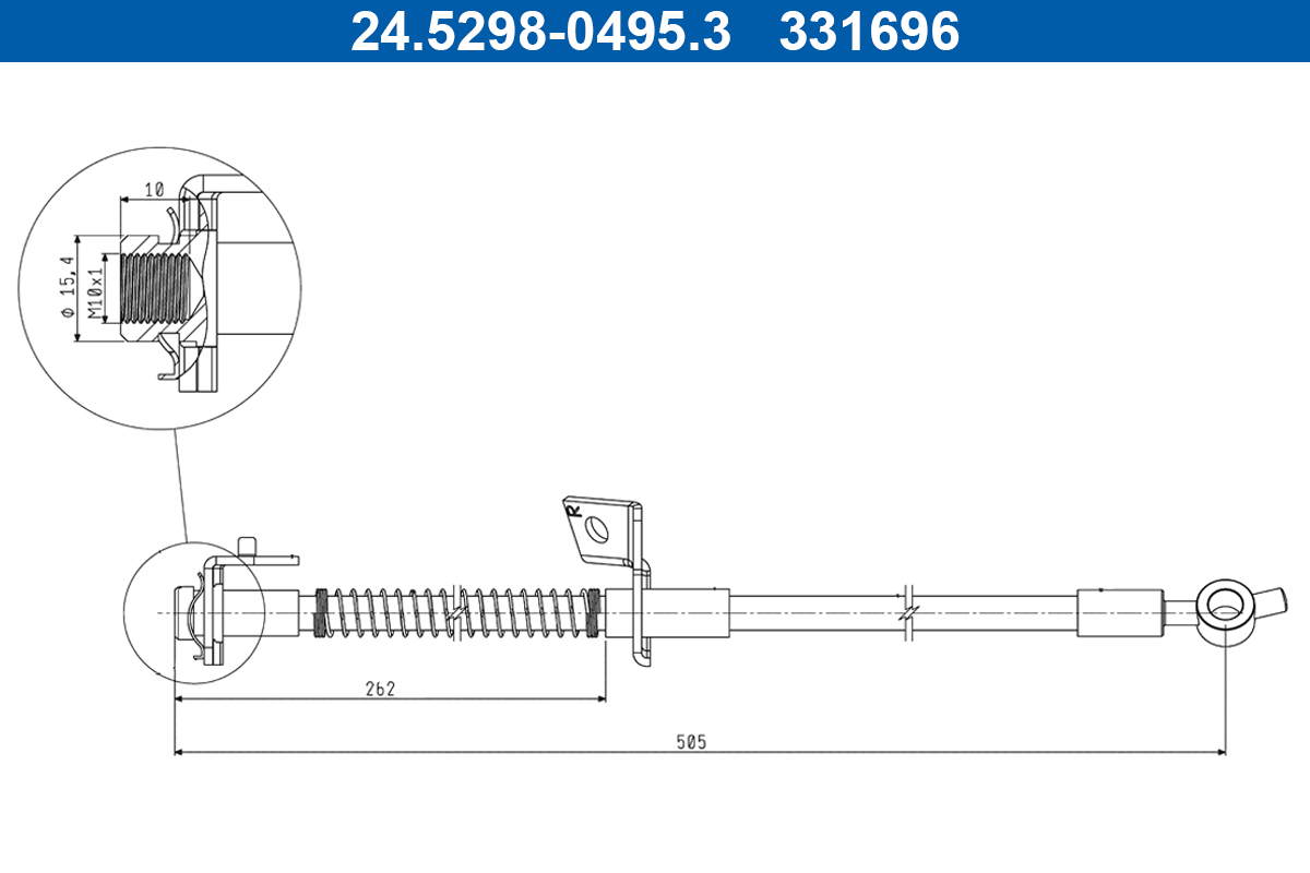 ATE 24.5298-0495.3 Bremsschlauch