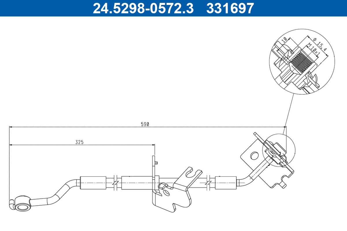 ATE 24.5298-0572.3 Bremsschlauch