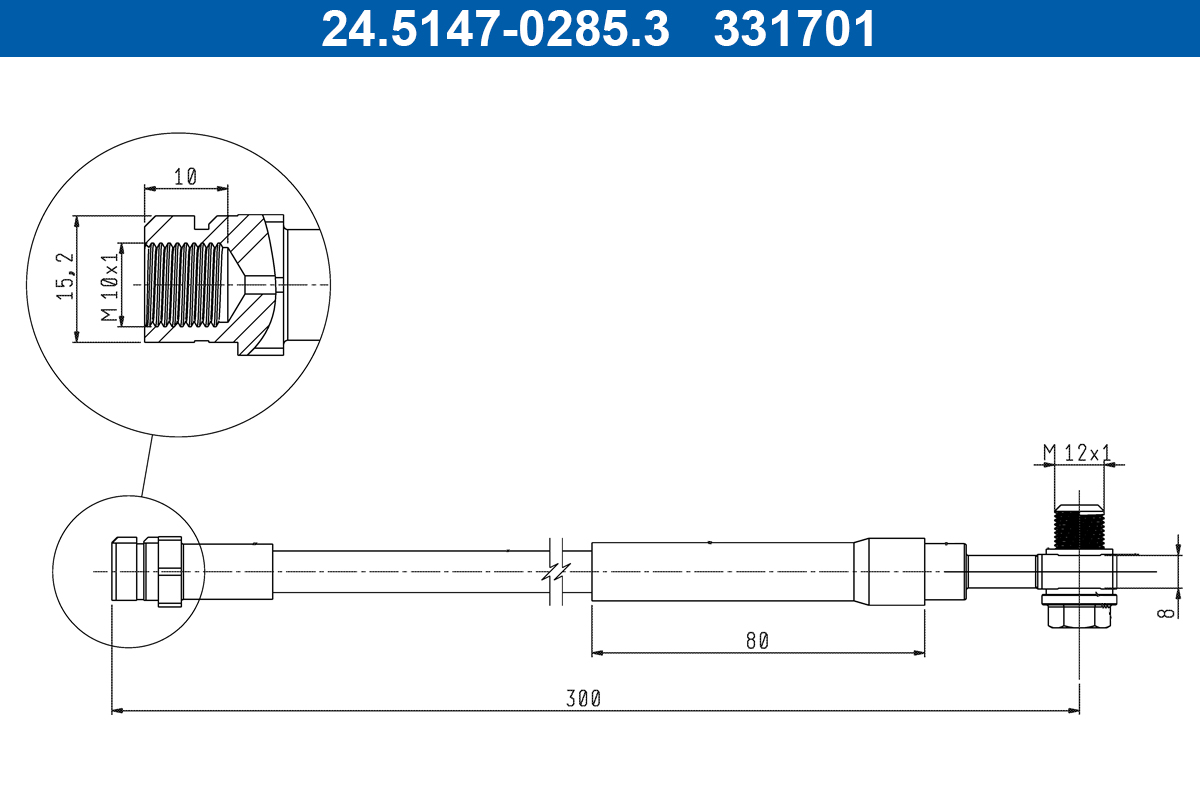 ATE 24.5147-0285.3 Bremsschlauch