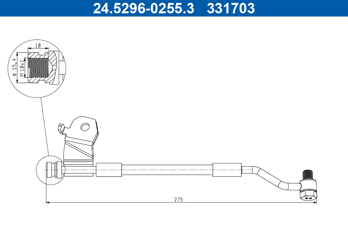 ATE 24.5296-0255.3 Bremsschlauch