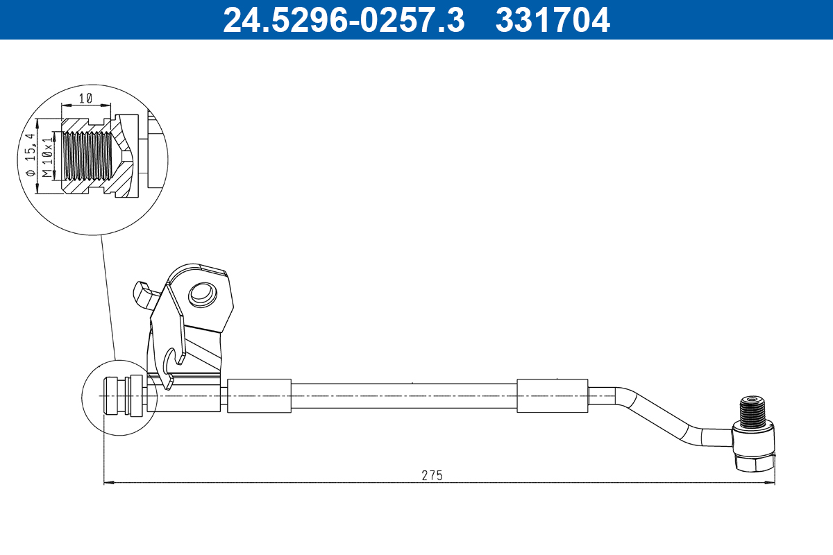 ATE 24.5296-0257.3 Bremsschlauch